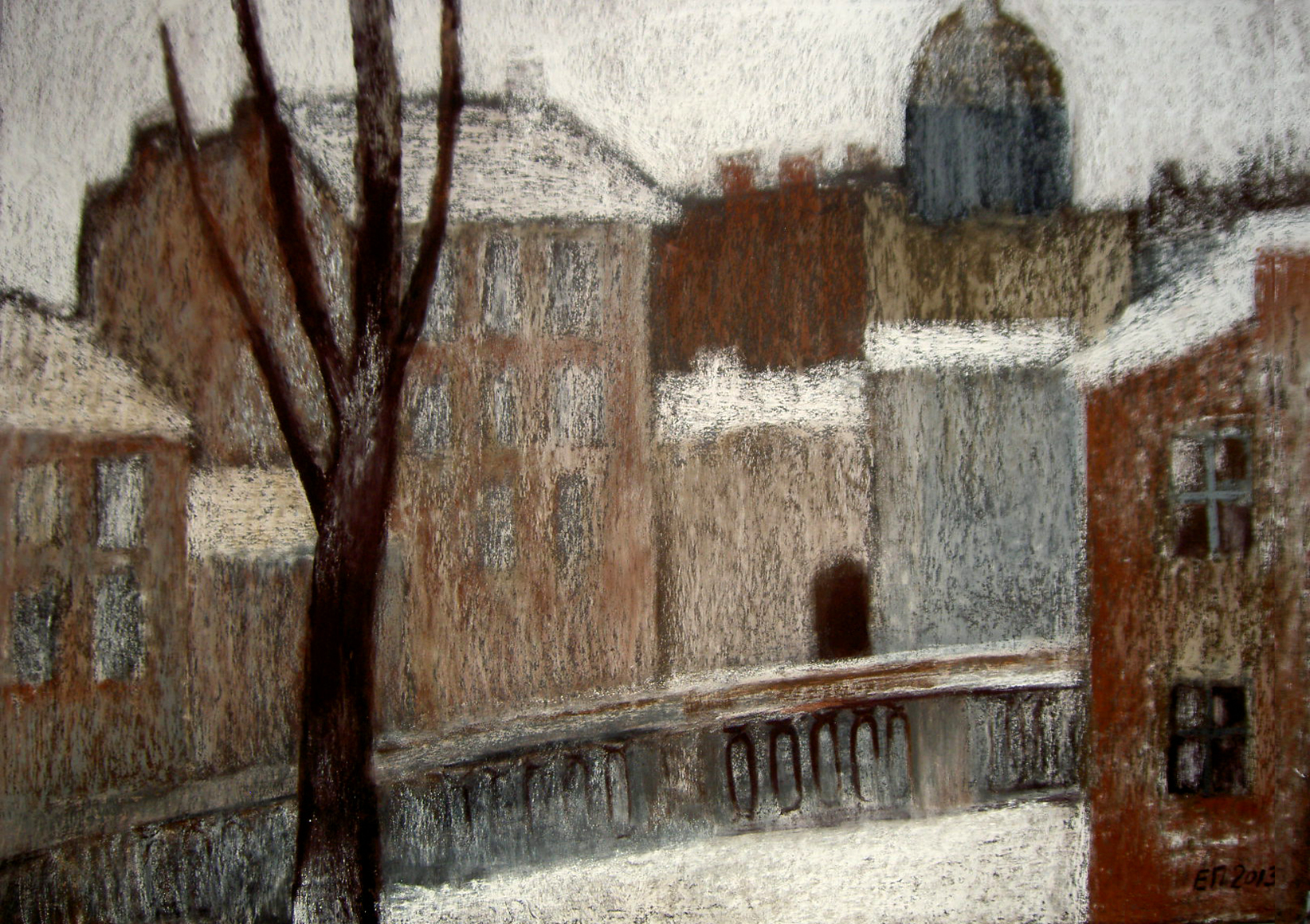 Winterlandschaft mit der Isaakskathedrale, 2013